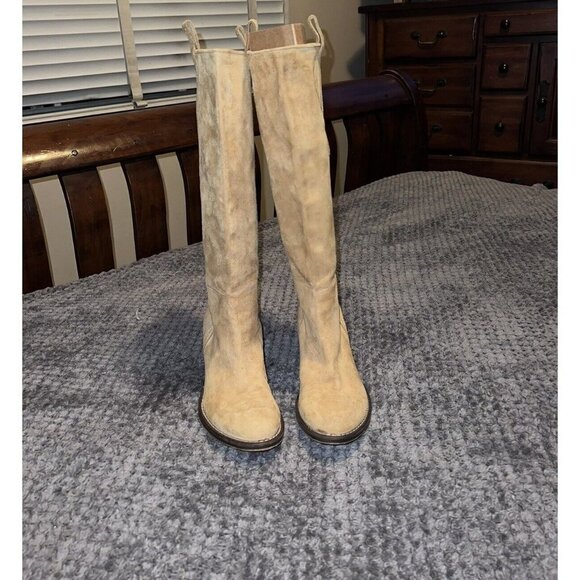 Fornarina Shoes - FORNARINA Suede Honey Cowgirl Style High Heel Boots Md in Italy Sz 36